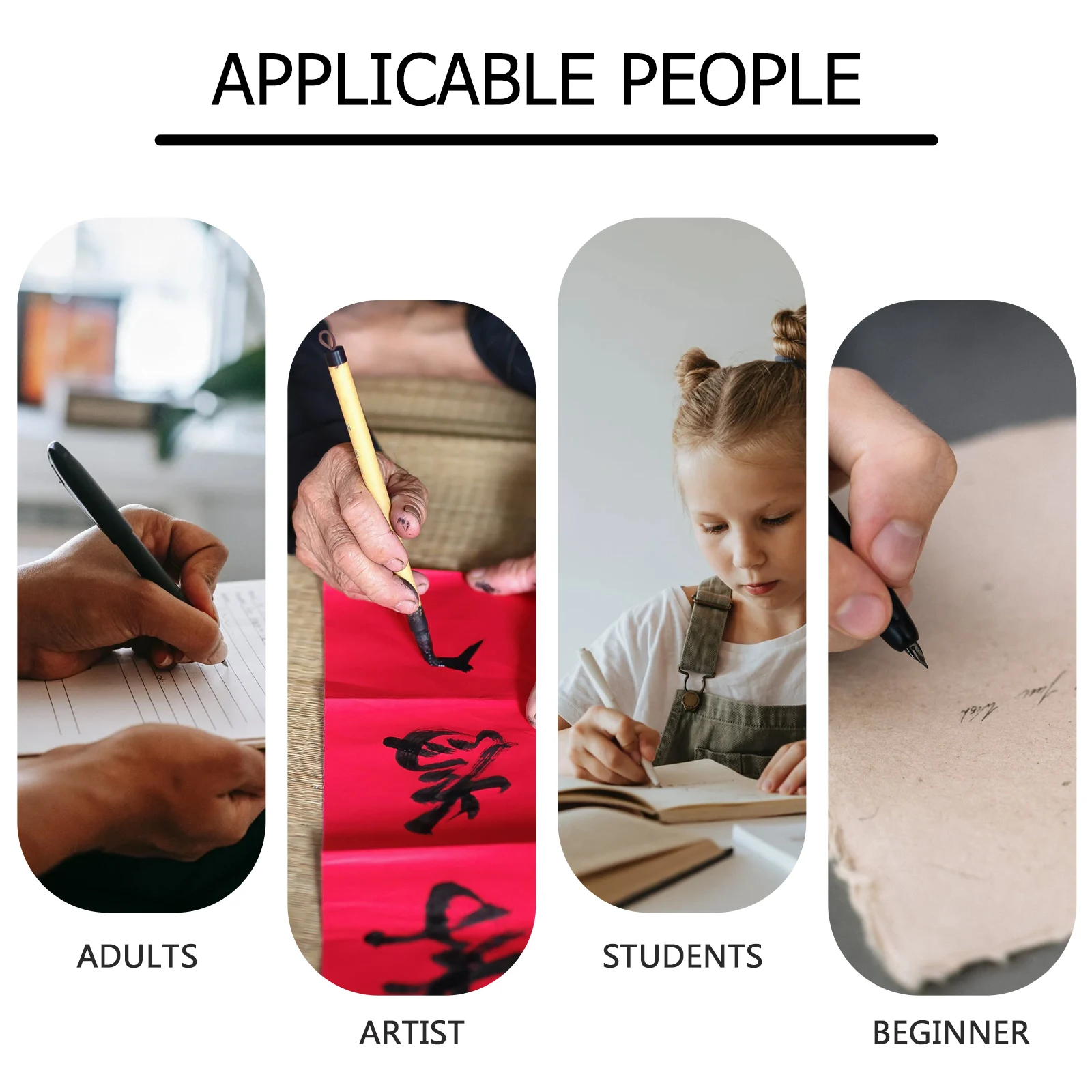 

5Pcs Professional Brass Pen Nibs Easy Ink Flow Lettering Practice Fountain Pen Accessory School Stationery