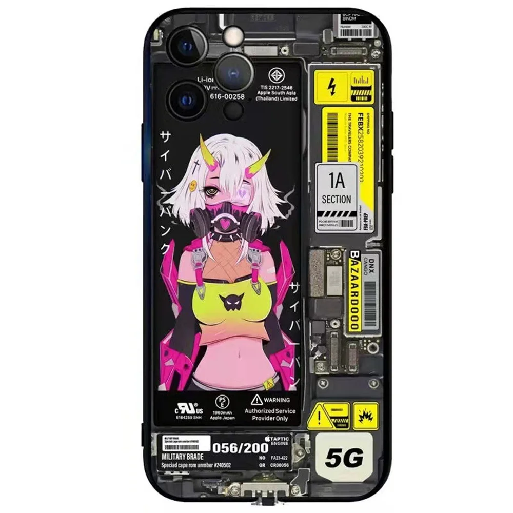 Popular Sale Smart Led Light Music Luminous Cell Phone Case For iPhone Air 17 16 E 15 14 13 12 11 Pro Max X XS XR Mini