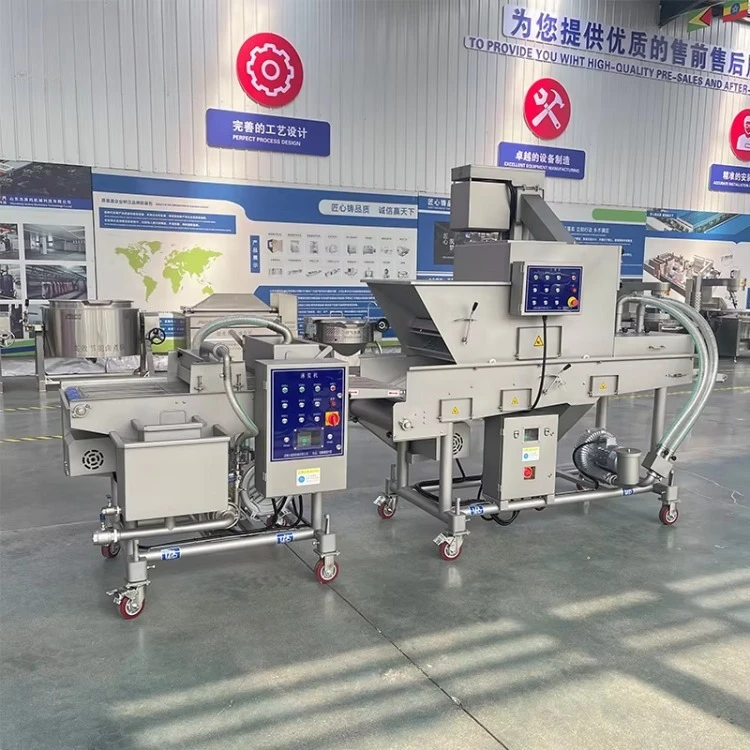 Industrial Food Coating Equipment Bread Crumb Applicator Machine