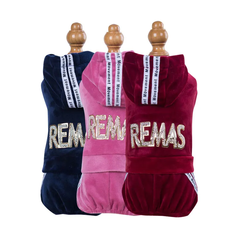 Mono de terciopelo para perro pequeño, ropa cálida para primavera y otoño, pijama para gatito, cachorro, Jersey, abrigo para disfraz de Chihuahua