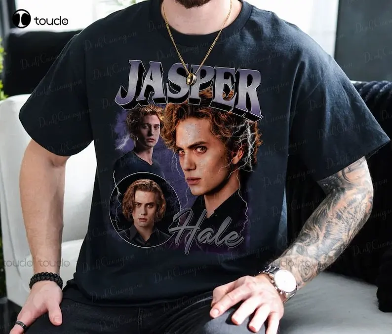 Retro Jasper Hale Shirt Movies The Twilight Saga Jackson Rathbone Kristen Stewart Tshirt Robert Pattinson Tee Xs-5Xl Custom Gift