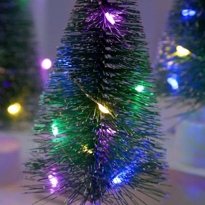 Mini-Weihnachtsbaum mit LED-Leuchten, Kiefernnadelbaum, Desktop-Weihnachtsdekoration