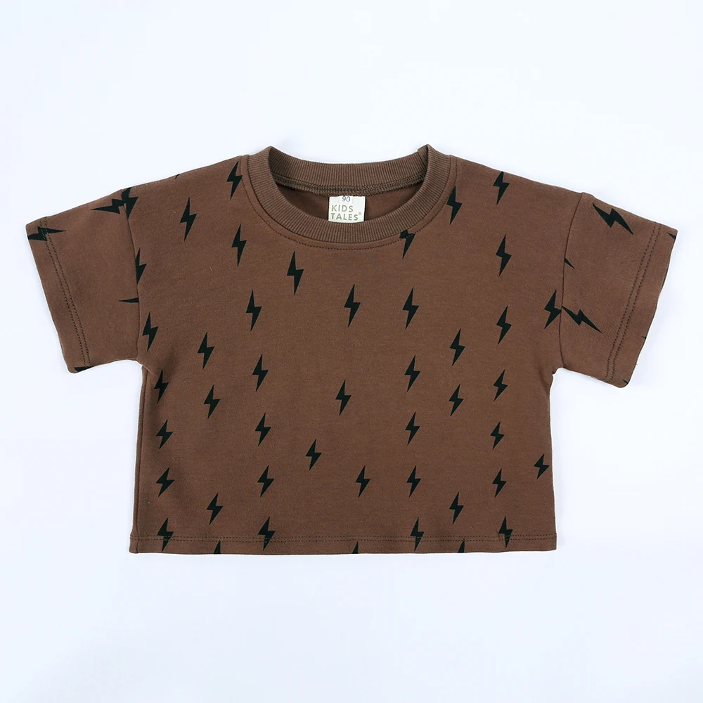 100 % Baumwolle Kinder Sommer Kleidung Sets Kinder Casual Anzug Mädchen Jungen Kurze Anzüge Baby Outfits für 1-8 Jahre – Detail 3