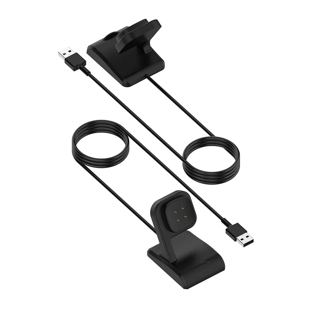 For Fitbit Sense 2 Versa 3 4 USB Charging Adapter Cable Dock Base For Sense2 Versa3 Versa4 Watch Magnetic Vertical Charger