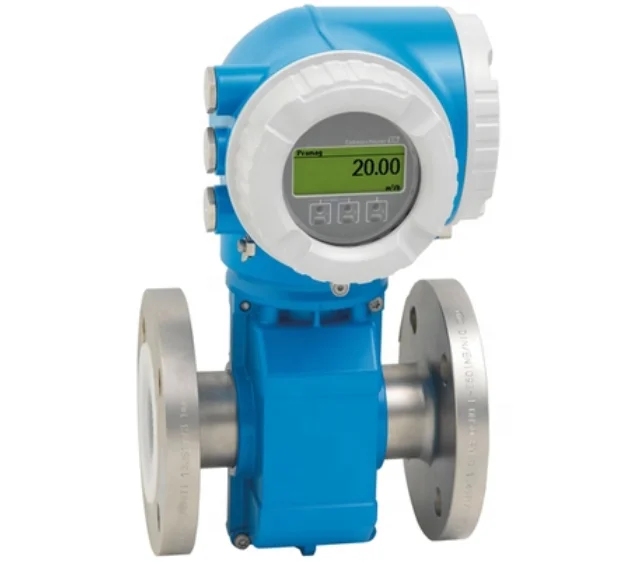 original E+H Proline Promag W 300 Electromagnetic Flow Meter with full-featured local display