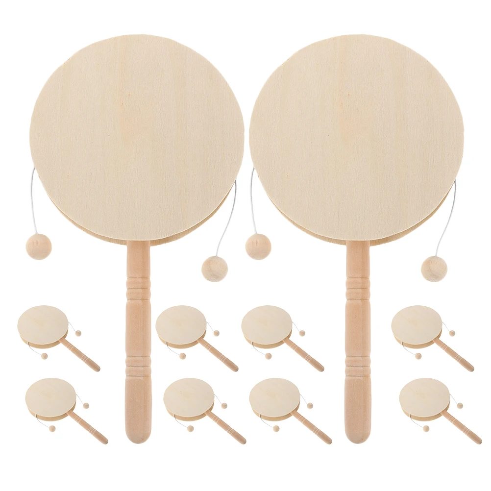 10 szt. Drewniane zestawy do samodzielnego wykonania grzechotek w kształcie małpki dla dzieci, puste instrumenty perkusyjne do wyrażania artystycznego i rozwijania umiejętności motorycznych.