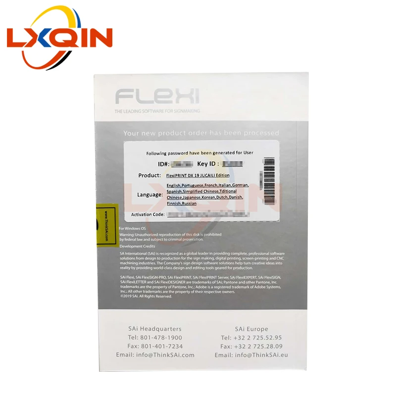 LXQIN printer software Photoprint dx22 SAI Flexiprint DX22 rip for Senyang KC/TC version board kit