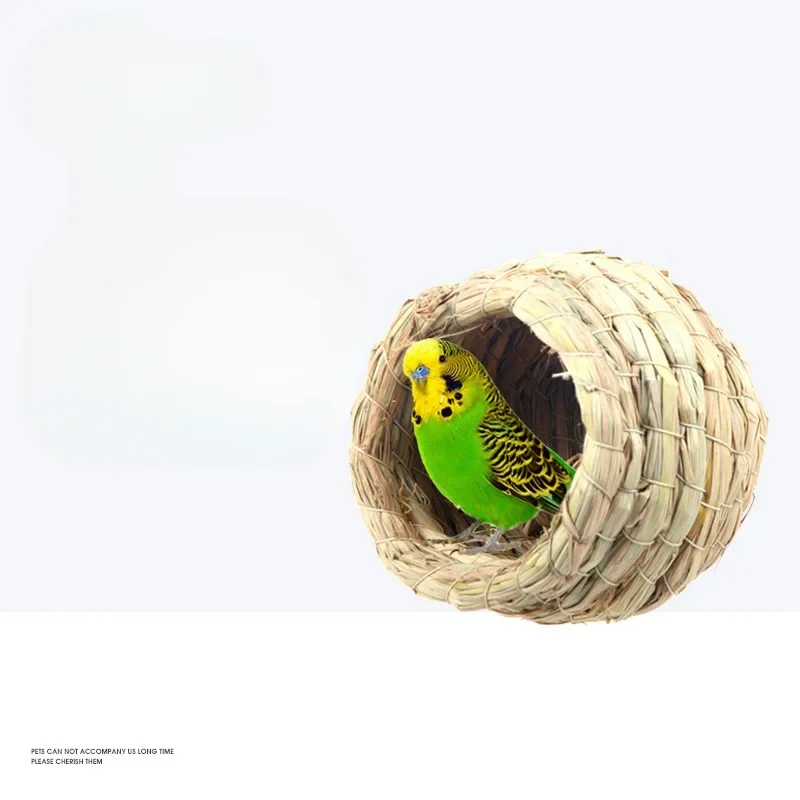 1PC Parrot Nest Straw Bird Nest Natural Handmade Warm Pigeon House  Bedroom Courtyard Bird Cages Supplies Bird Cage Accessories