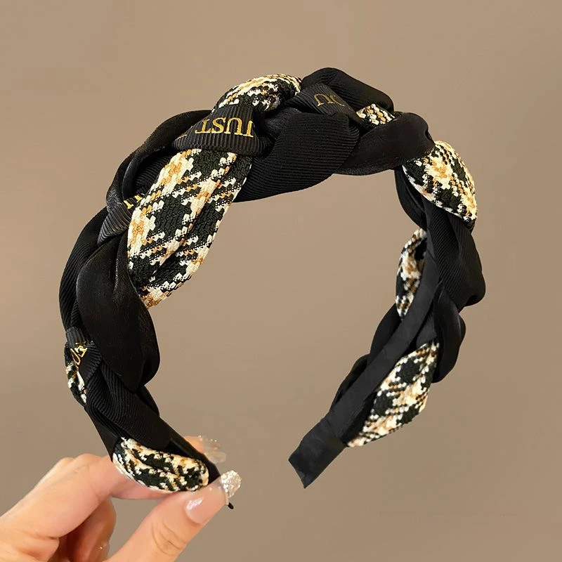 IHUES Korean Style Hair Band for Women Wide Brimmed Headwear Vintage Temperament New Hairband Girl Daily Decoration