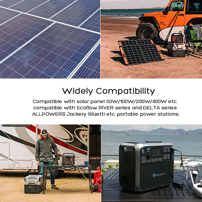 3m/10FT 12AWG Solar Panel to XT60i Adapter Cable for ALLPOWERS Ecoflow River/Delta Anker SOLIX Bluetti AC etc. Solar Generators