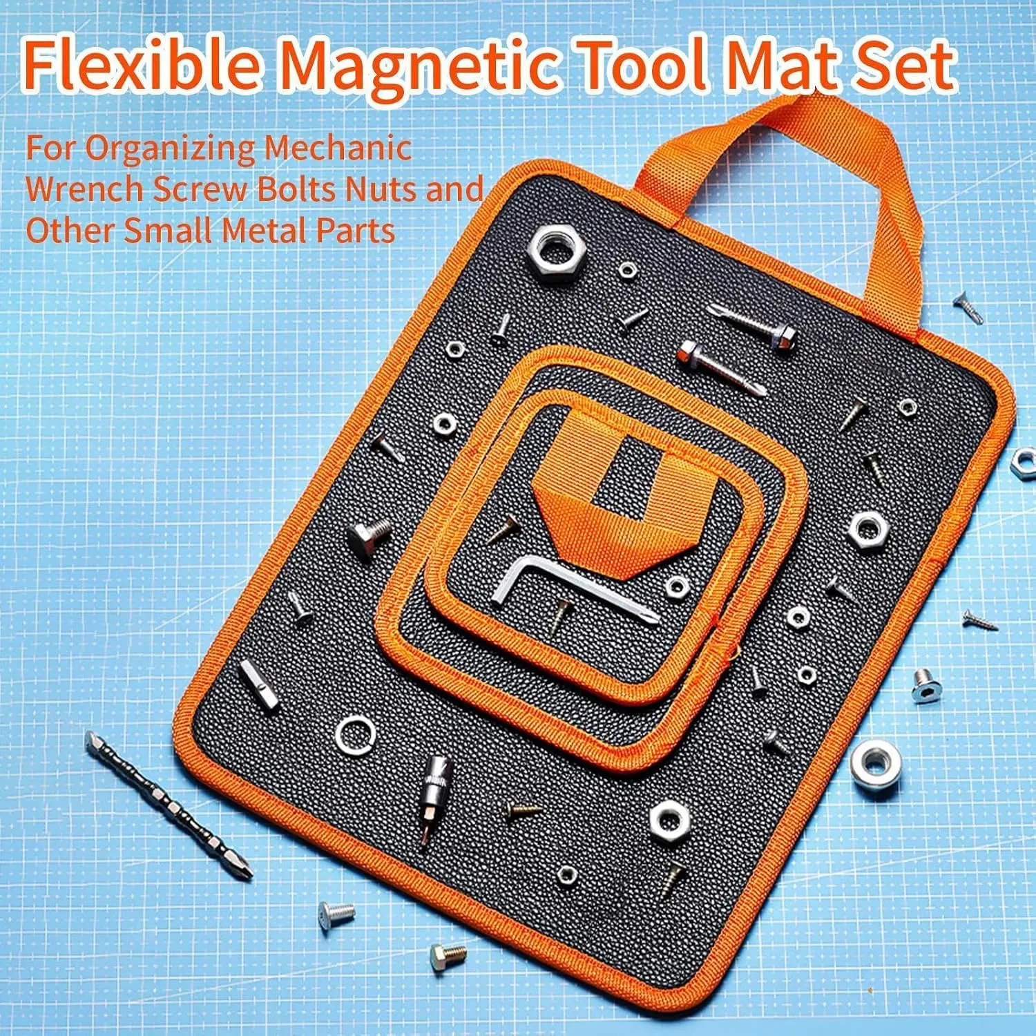Magnetic Tools Storage Mat, Space Saving Wall Mount, Quick Organization, Improve Workshop Efficiency, Portable Tool Holding Pad