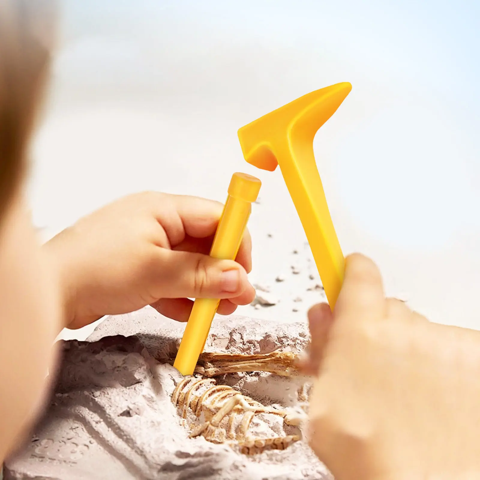1Set Archaeological Excavation Tool Kit Lightweight Durable Plastic Dig Hammer Chisel Brush Set for Kids Science Kits