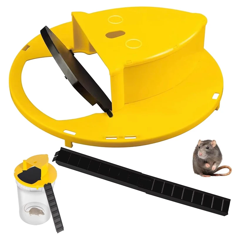 Mouse Trap Flip and Slide Bucket Lid Mice Rat Trap For Indoor Outdoor Multi Catch Auto Reset