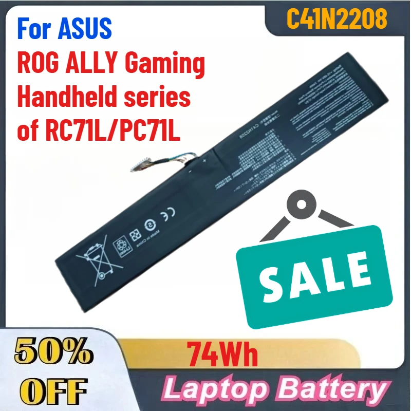 

74Wh C41N2208 High-Quality Battery for ASUS ROG ALLY Gaming Handheld Series of RC71L/PC71L Fast Shipping
