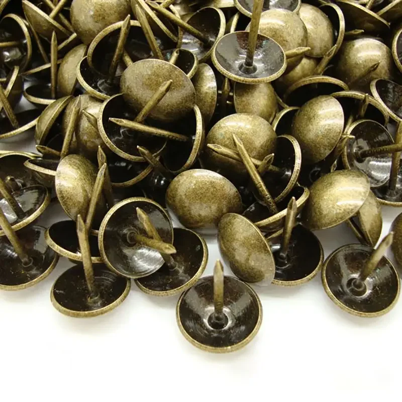 50Pcs/lot Thumbtack Wine Case Box Sofa Decorative Tack Stud Pushpin Doornail Hardware Antique Bronze Upholstery Thicken Nail