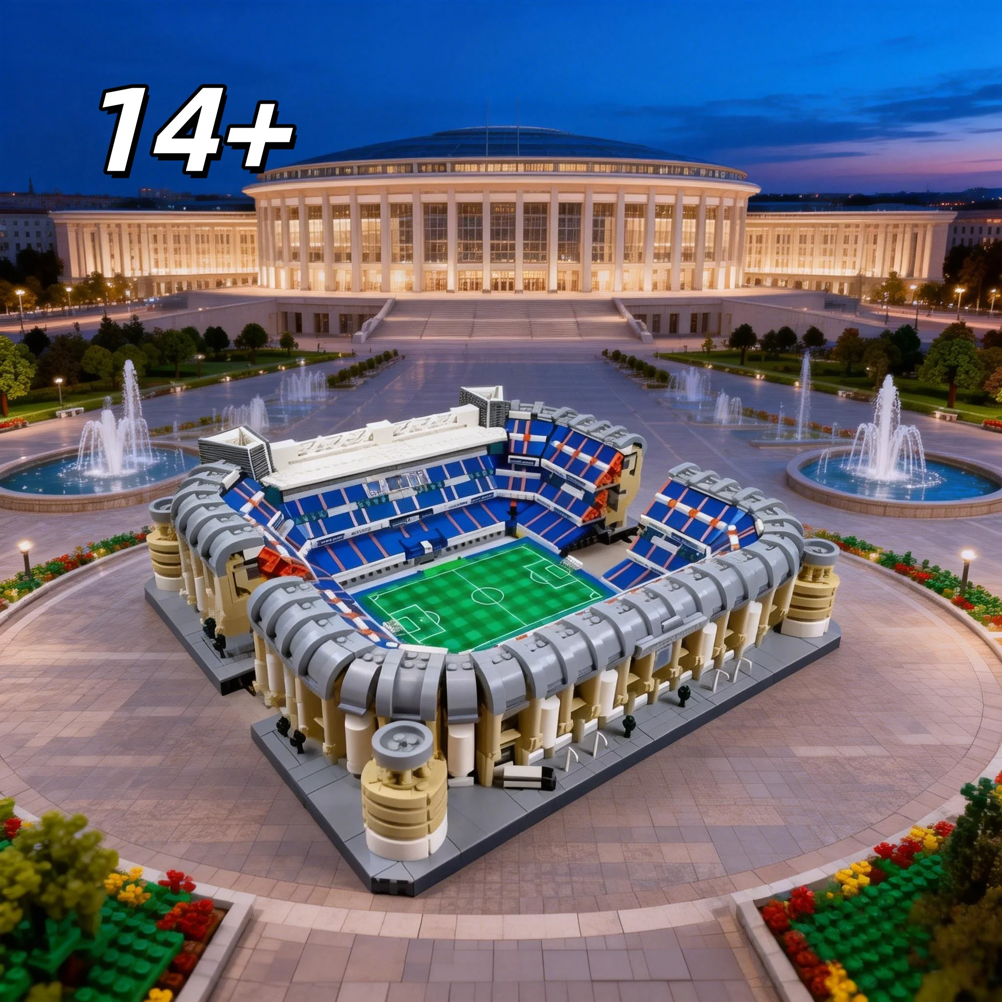 

Набор строительных блоков MOC «Большой футбольный стадион», 5878 деталей, модель городской архитектуры, коллекционная сборная игрушка для взрослых, декор для дома