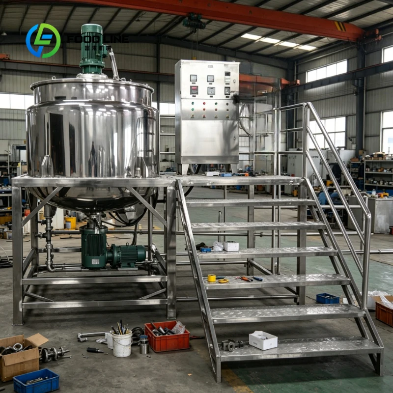 Customized Vacuum Emulsifying Mixer High Shear Homogenization Tank Cosmetic Food Cream Paste Emulsifier Processing Equipment