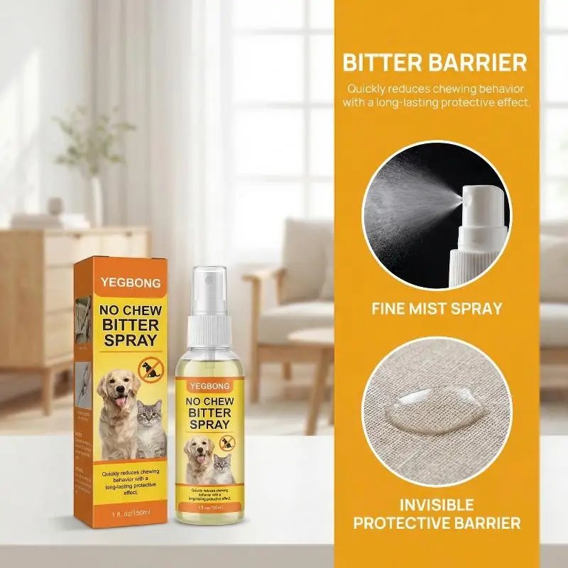 Yegbong Dog Bitter Spray Anti Chew Training Aid Stop Chewing Furniture  Prevention No Bite Liquid for Puppies Cats