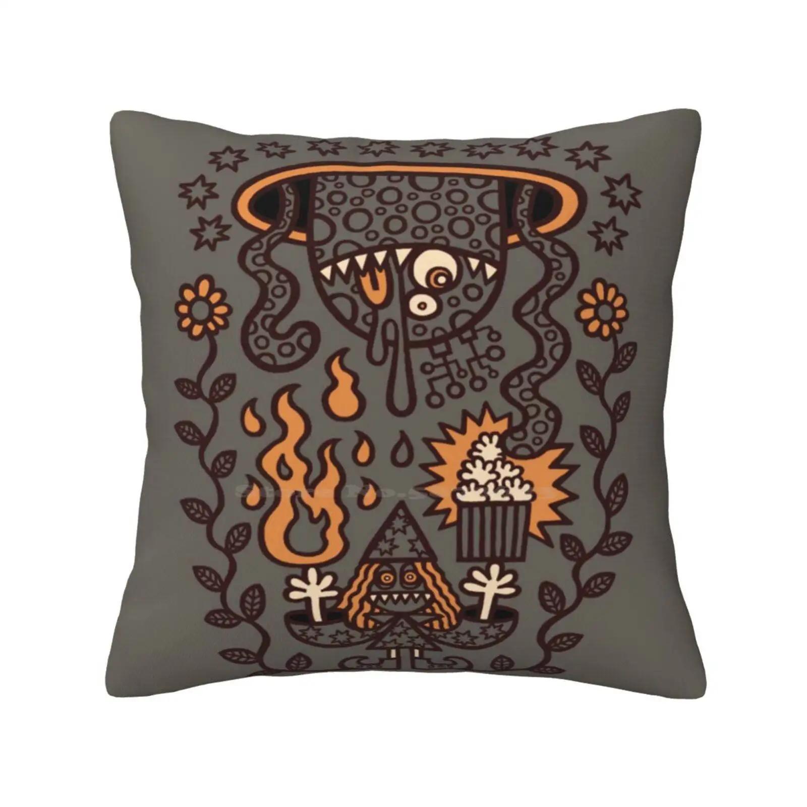 Grand Magus Summons Entity With Dark Popcorn Power Home Sofa Car Waist Throw Pillowcase Grand Magus Summon Entity Dark Popcorn