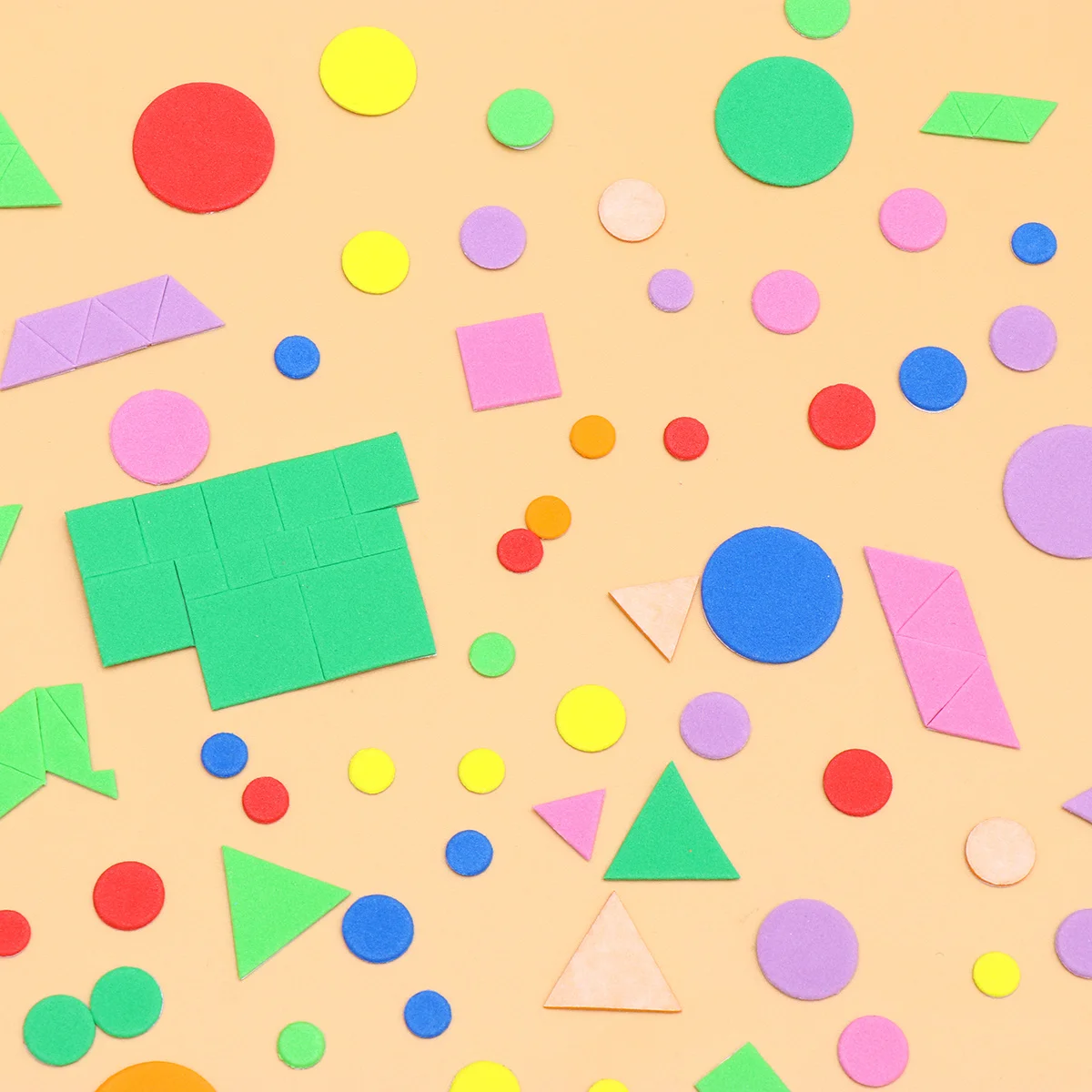 

1000Pcs Geometric Shape Patches Creative Stickers Lightweight Waterproof for Scrapbooking Journal Bulletin Board Use