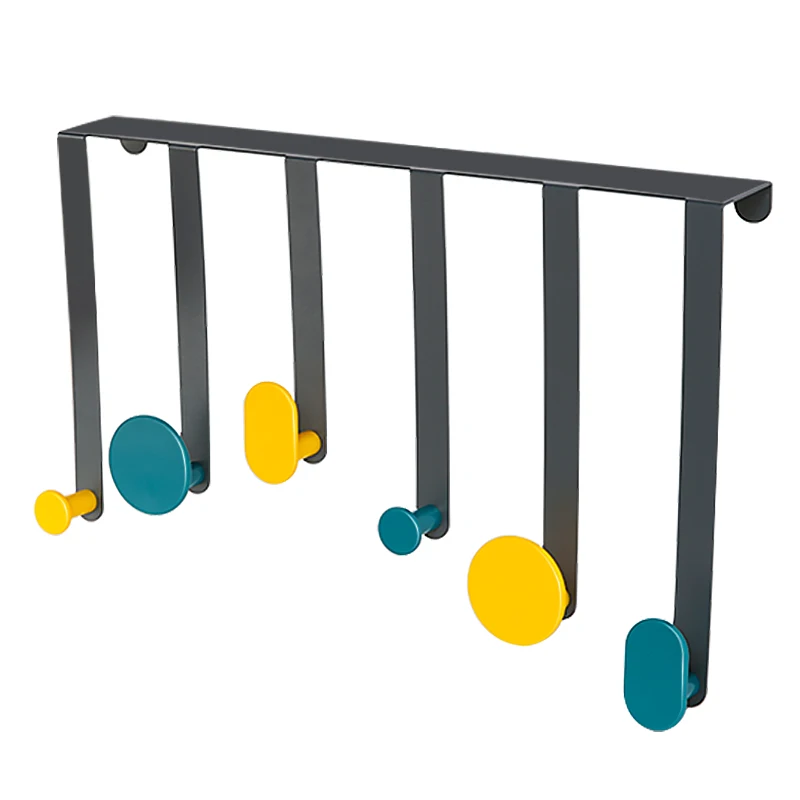 

Hook behind the door, hang hangers on the back door, no punching creative shelves, wall bedroom wall hanging clothes