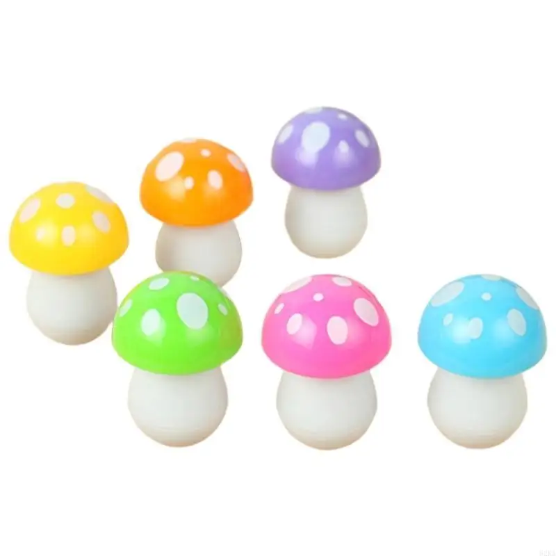 62KA 6PCS Telescopic เห็ดปากกาลูกลื่นการเขียนตลกปากกาสําหรับเด็กสาวนักเรียนเกมรางวัลถุงน่องคริสต์มาสฟิลเลอร์