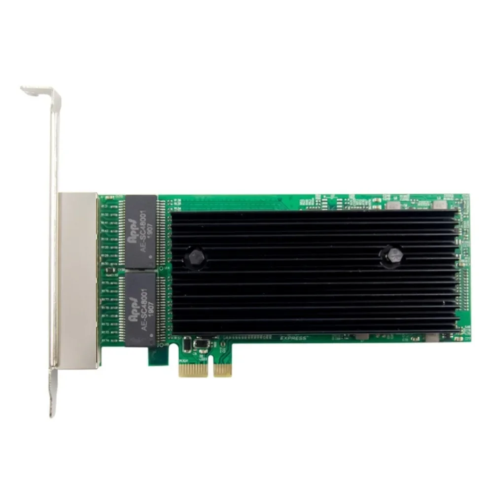 pcie x1 1000m lan 4 puertos RJ45 Gigabit Ethernet PCI-Express X14 adaptador de servidor tarjeta de red Intel82576 T4 Chipset