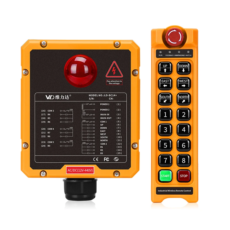 LD-BC14+ High Quality Smart Wireless Industrial Remote Control Material Elevator 433mhz Frequency Control Switch Mouse Crane Use