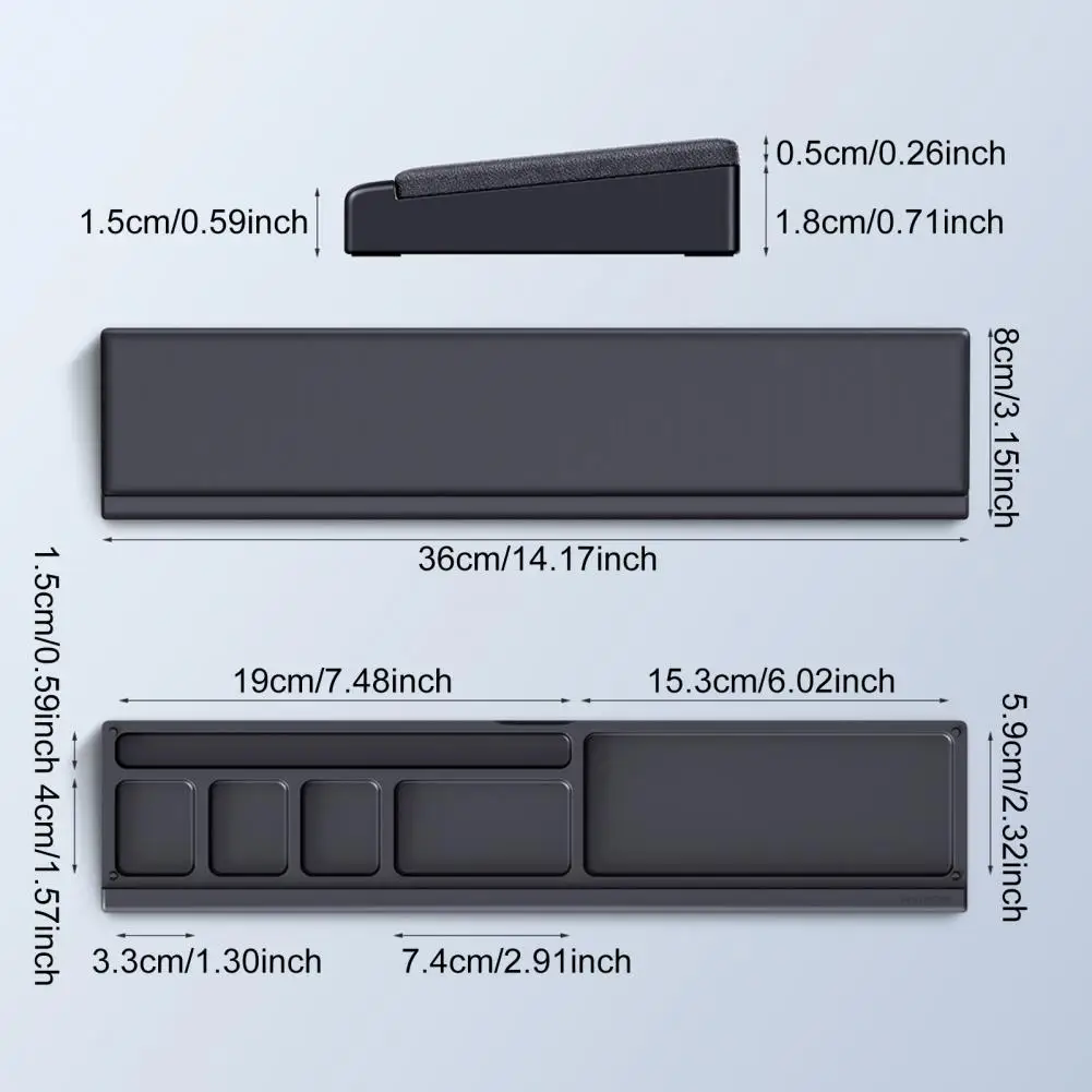 快適なキーボードリスト人間工学に基づいたキーボードリストパッド、オフィスアクセサリー用の収納コンパートメント付き、快適なユニバーサル