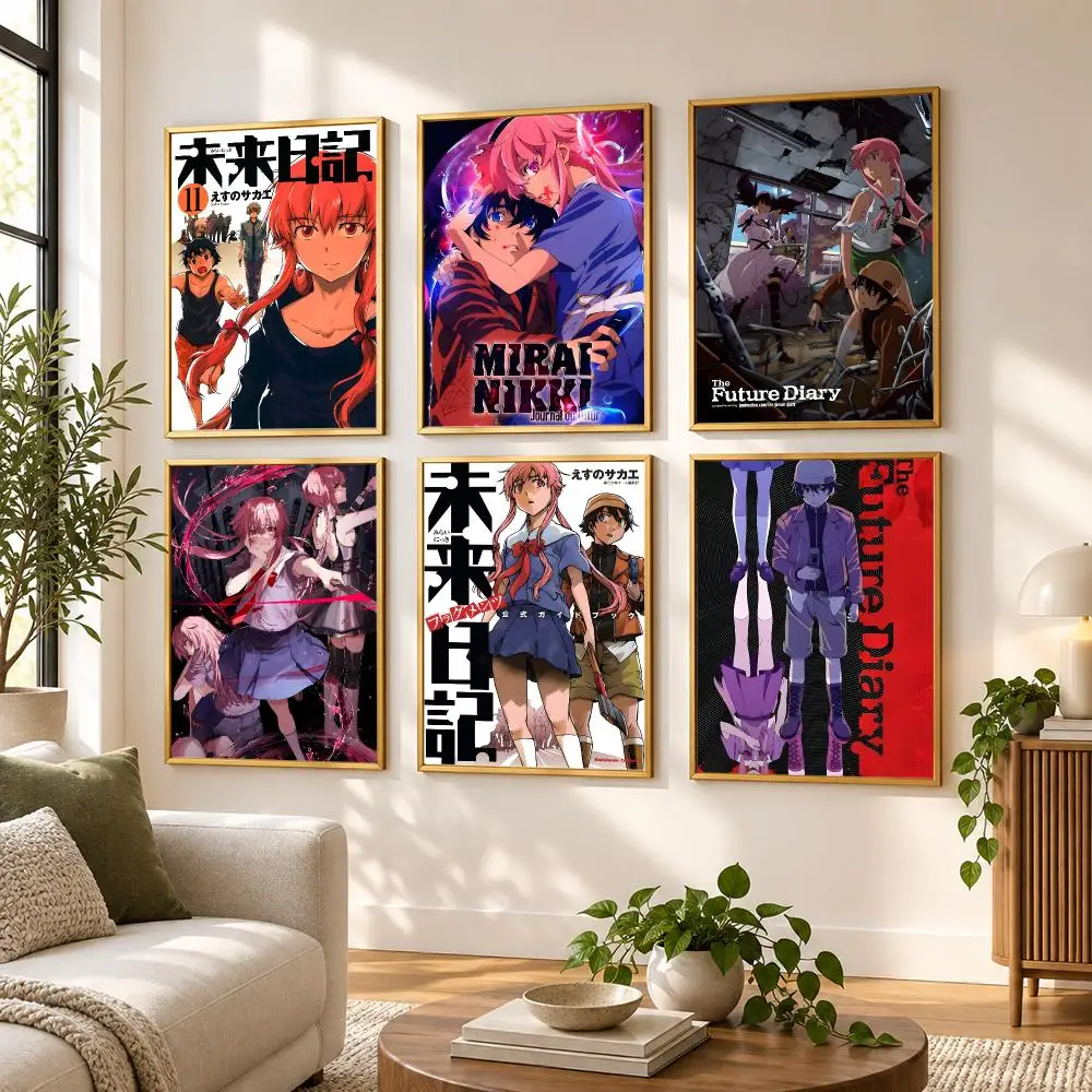 Mirai Nikki The Future Poster HD art sticky wall waterproof home living room bedroom bar aesthetic decoration