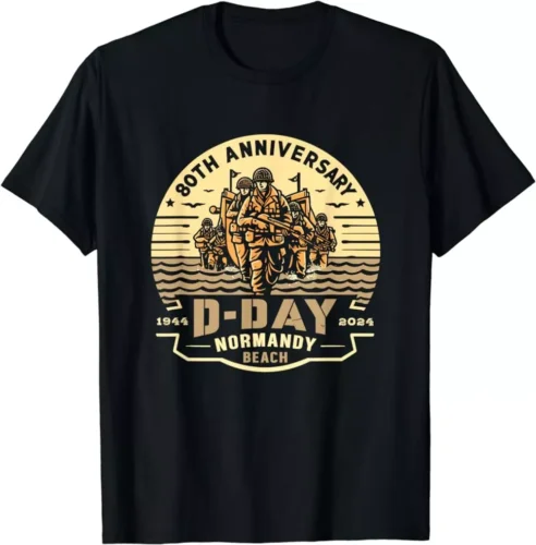 d day 2024 normandy landings 80th anniversary Normandy Beach T-Shirt,Unisex Tee