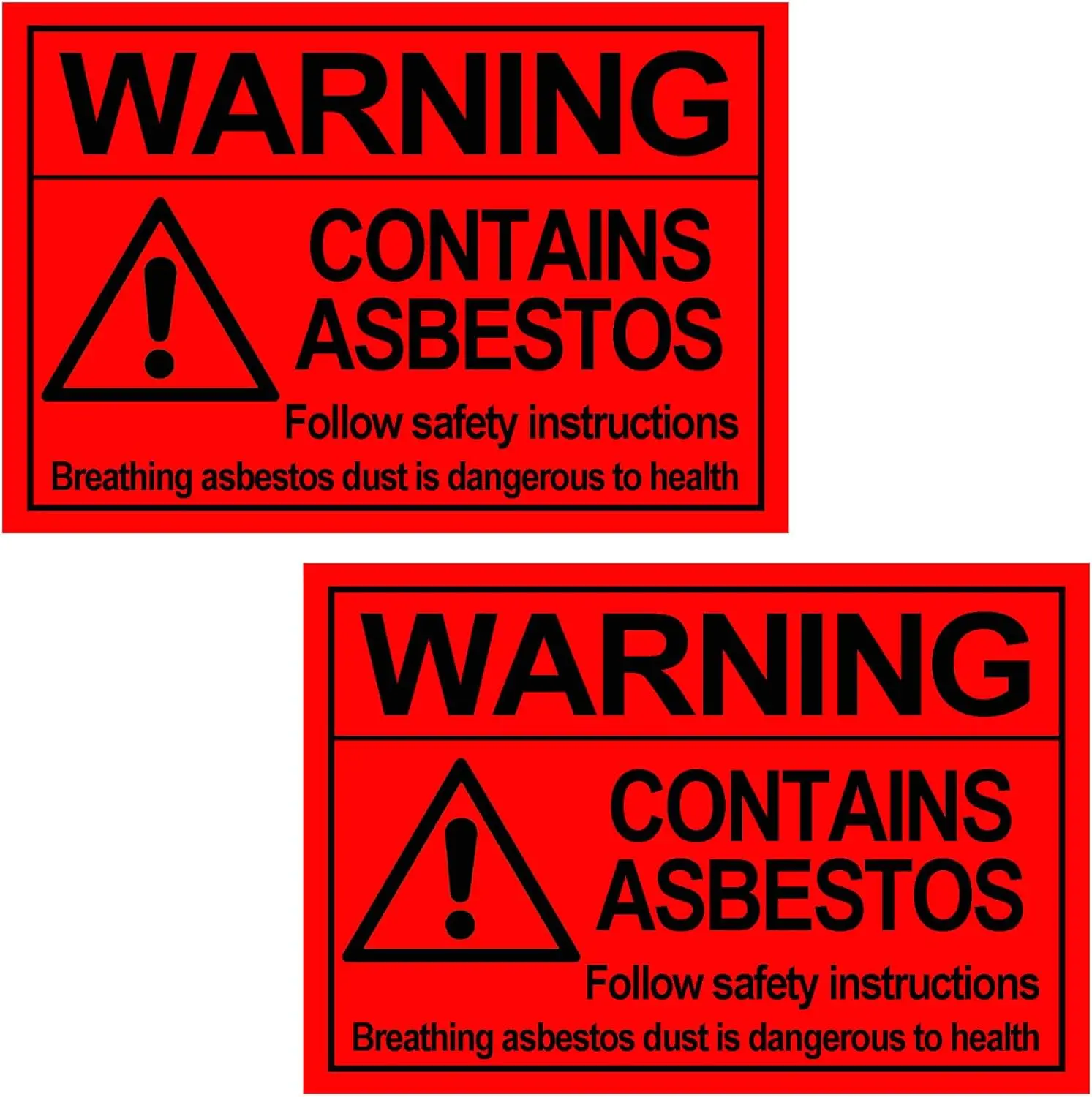 

30 шт. Предупреждающие наклейки содержит наклейки Asbestos — самоклеящиеся этикетки безопасности (77x52 мм)