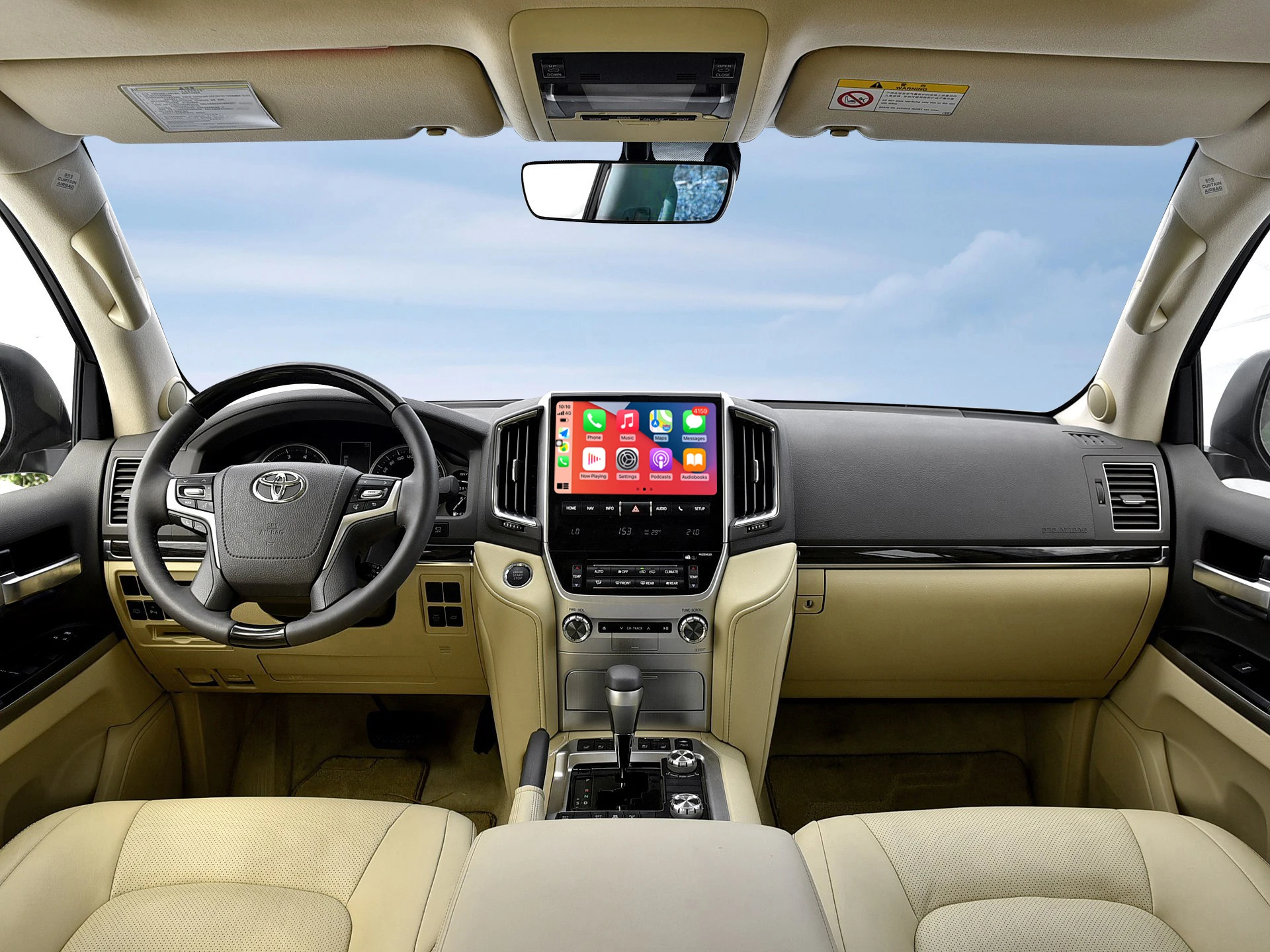 

Экран в стиле Android OEM для Toyota Land Cruiser LC200 2016-2020, автомобильный радиоприемник, мультимедийный плеер, GPS-навигация, головный убор, DSP Carplay