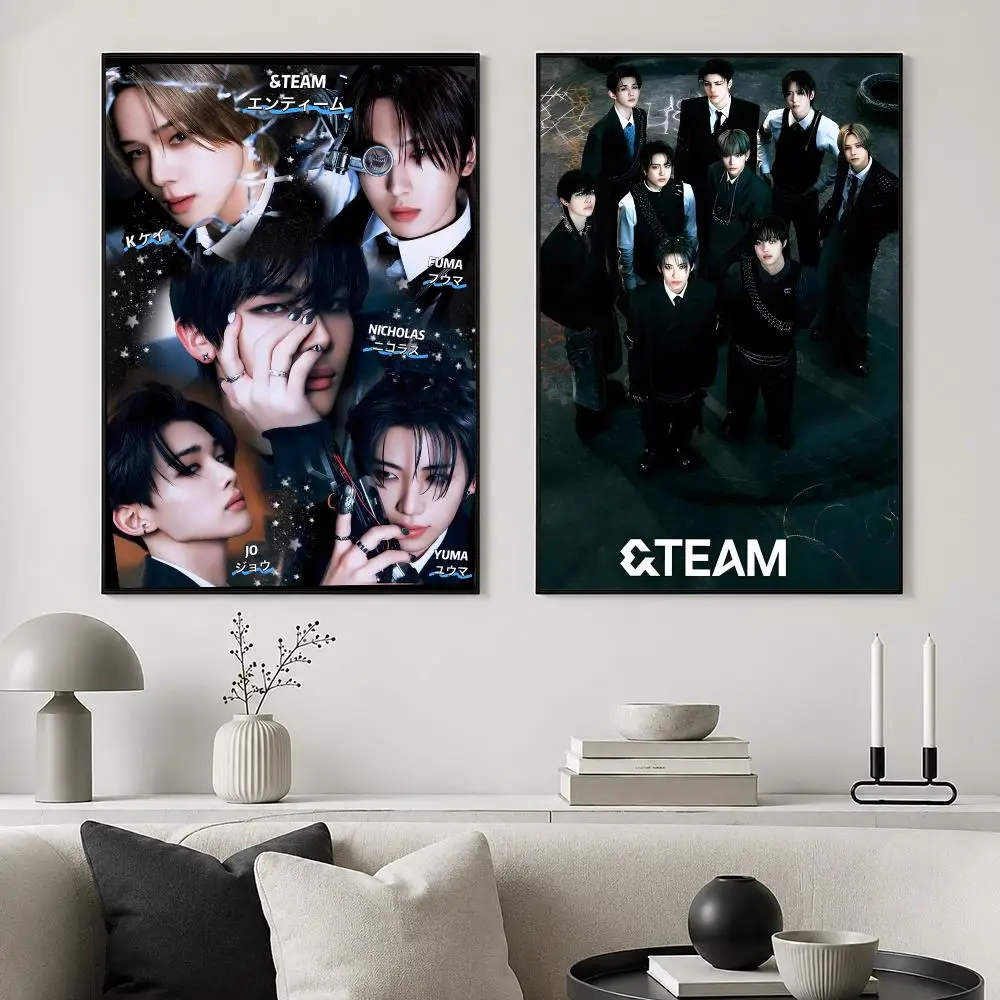 Idol Group &TEAM Poster posters for bedrooms and living rooms high definition cartoon movie-themed wall art.