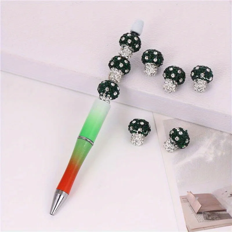 

3 шт. 15x18 мм полимерная глина со стразами диско 3D грибные клубничные бусины для изготовления ювелирных изделий DIY ручка цепочка для мобильного телефона