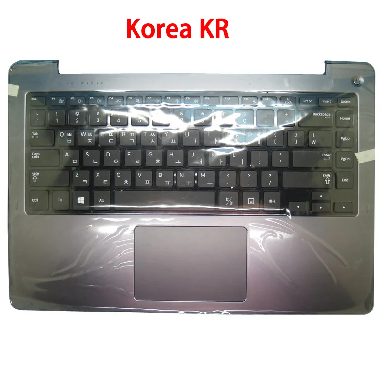 

Подставка для рук и клавиатура для ноутбука Samsung NP540U4E NP530U4E 540U4E 530U4E Корея KR BA75-04483B Серый с сенсорной панелью с одним портом вентилятора