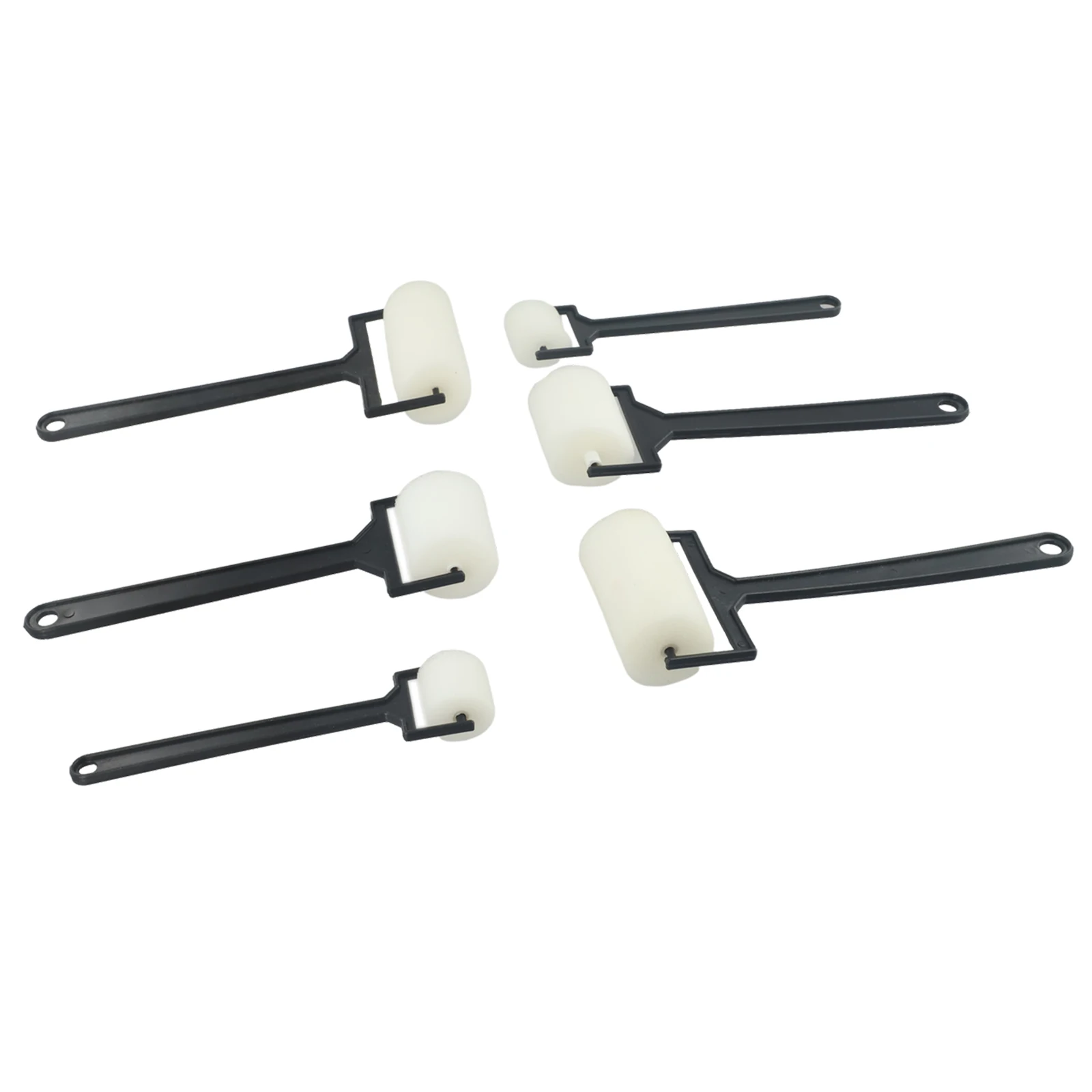 6pcs Craft Tool White Sponge Brush Foam Painting Roller Brush For Children Draw Sponge Roller Paint Brushes Hand Tools