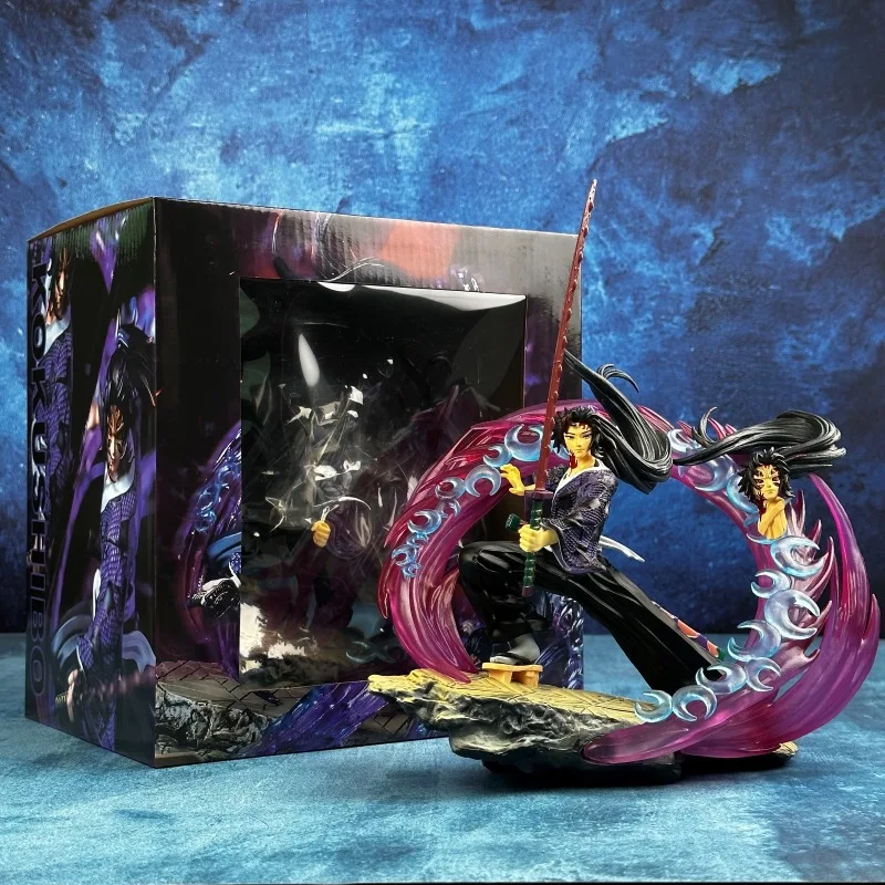 شيطان القاتل نموذج مانغا Sugikuni Yoriichi Kokushibo تمثال GK تمثال اللعب أنيمي عمل الشكل 20.5 سنتيمتر حلية الطرفية هدية