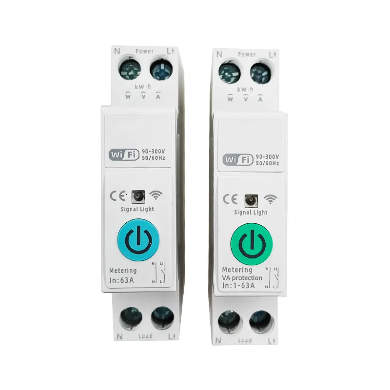JIVTO 63A Smart Circuit Breaker WiFi Tuya, Energy Monitoring Overload Short Circuit Protection Remote Switch Smart Home