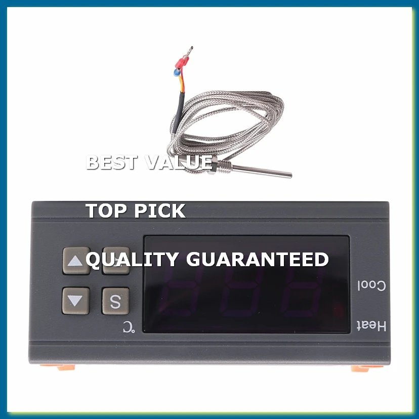 Digital Temperature Controller -99-400 Degree PT100 M8 Probe Thermocouple Sensor Embedded Thermostat 220V Switch