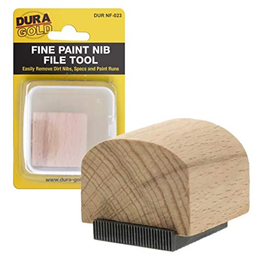 

Dura-Gold - Fine Paint Nib File Tool - Fix Paint Imperfections, Shave Off Surface Defects - Remove Runs, Dust, Dirt, Debris - A