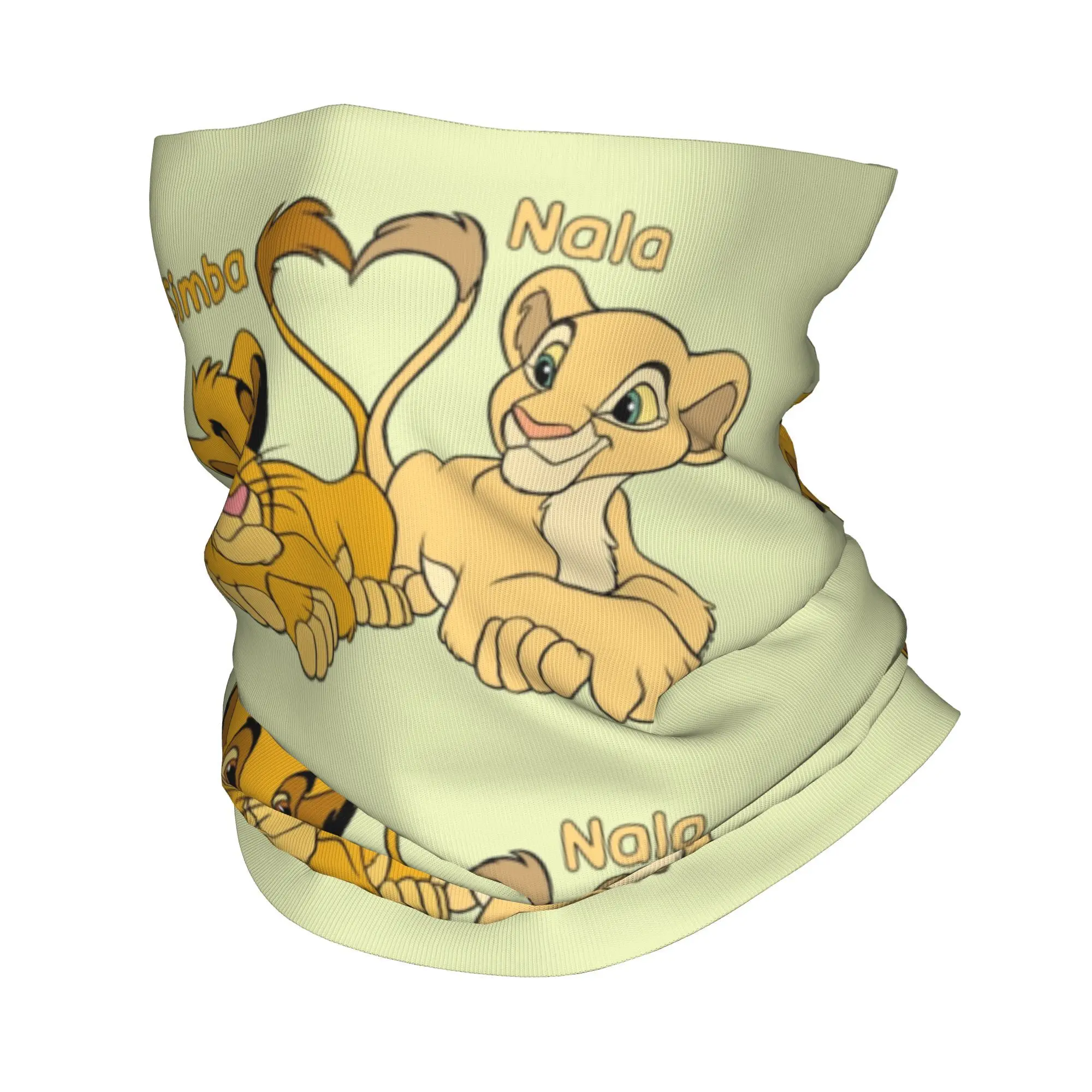 Custom Simba Nala Cartoon Bandana Neck Gaiter UV Protection Face Scarf Cover The Lion King Hakuna Matata Headwear Tube Balaclava