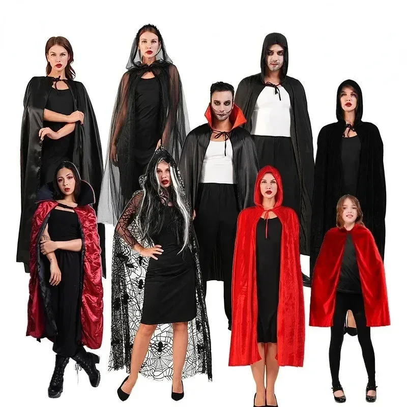 

New Style Adult Costumes Halloween Carnival Night Costumes for Men and Women Vampire Capes Hooded Cloak