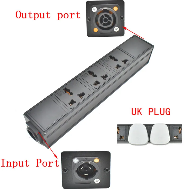 STRIDER RUI NAC3FPX NAC3MPX PDU 1-9 units power strip Schuko Powerlink power link output box with UK Adapter universal socket