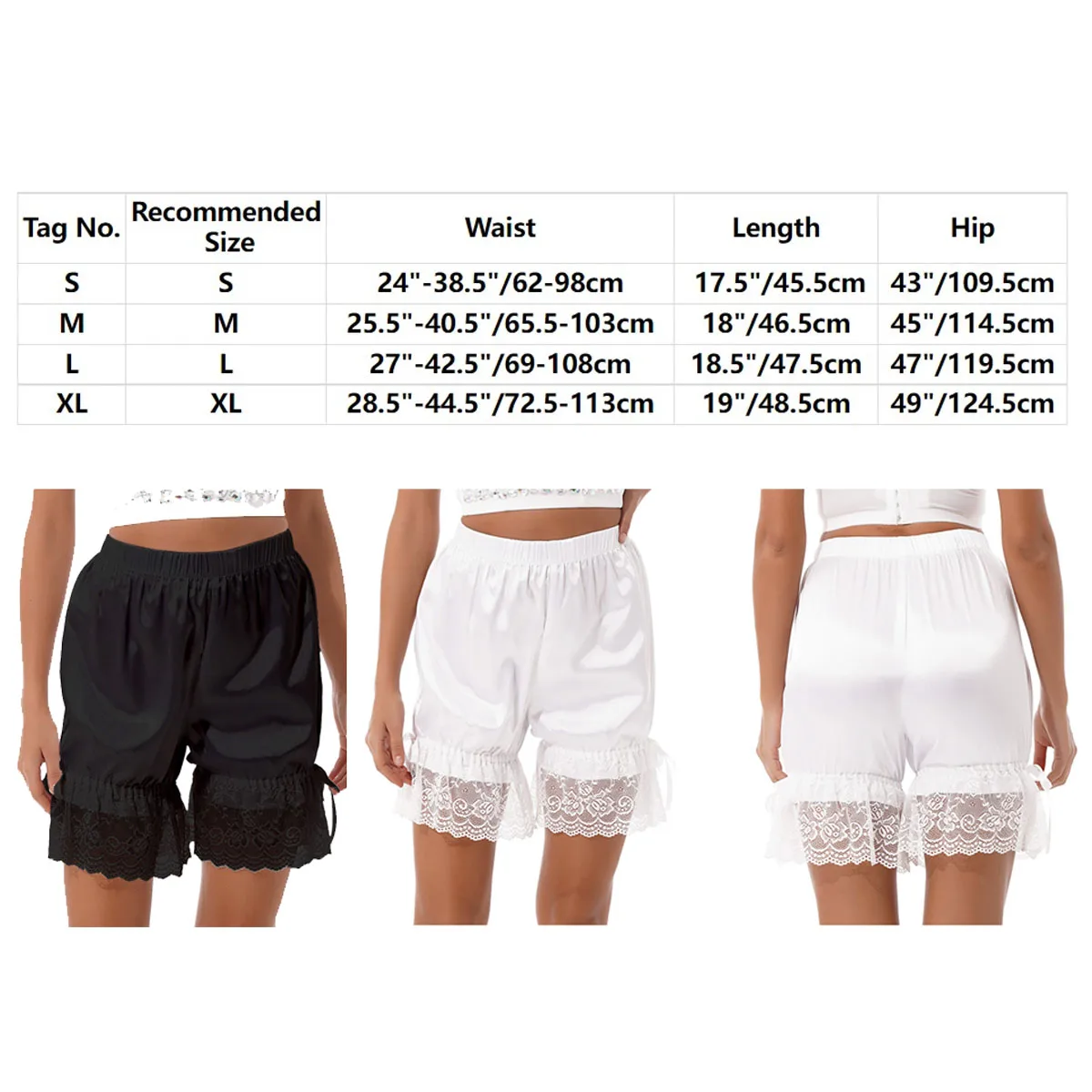 Women Girls Lace Hem Lingerie Pumpkin Bloomers Lolita Shorts Knickers Security Short Pants Sleepwear Sissy Panties