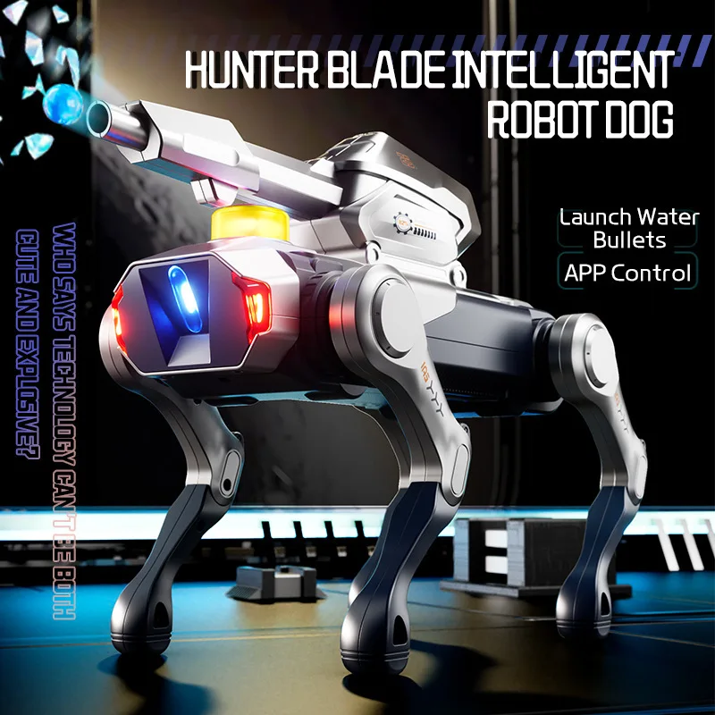 

Робот-собака Jjrc с управлением через приложение, стреляющая водяными пулями, интерактивный голосовой диалог, программируемый электронный питомец для детей