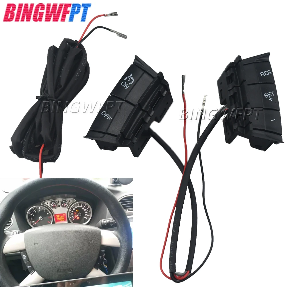 Interruptor Cruise Speed Control System para Ford Focus 2, MK2 2005-2011, interruptores de botão de controle de cruzeiro volante, alta qualidade
