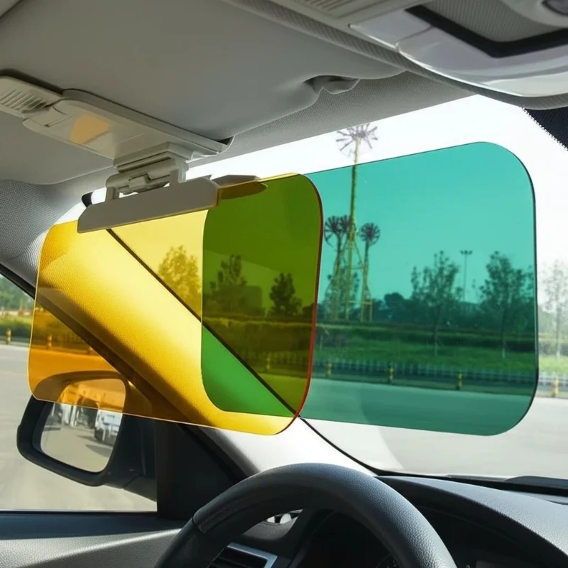 1/2PC- Dual Purpose CarSun Visor-Day & Night Anti Glare Visor Extender with Night Driving Shield & UV Protection for SUVs Trucks