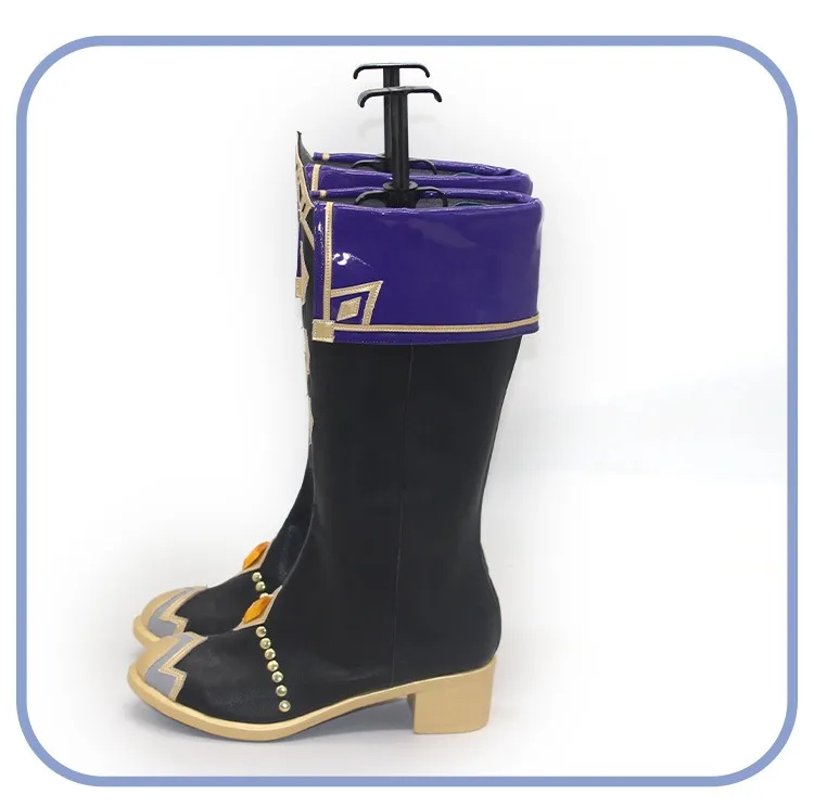 PJSK Kamishiro Rui تأثيري أحذية أنيمي اكسسوارات تأثيري الدعائم بولي أحذية أحذية من الجلد هالوين كرنفال الأحذية مخصص