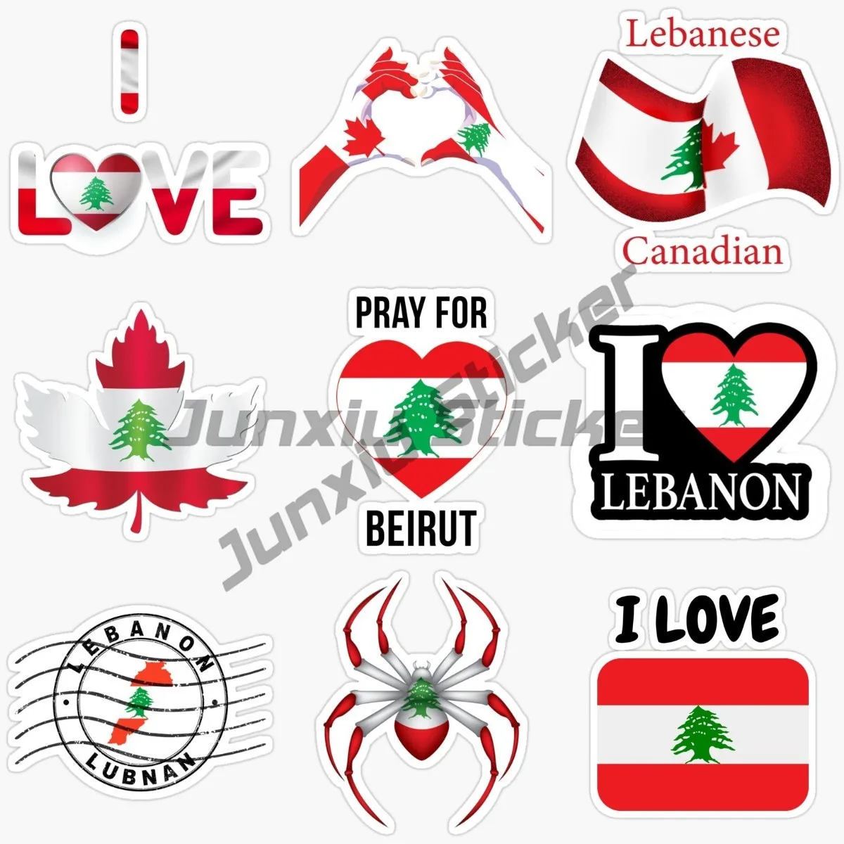 Creative Lebanon and Paris Map Sticker for Motorcycle Laptop Car Bicycle Wall Table Helmet Boat Fridge Waterproof PVC Decal